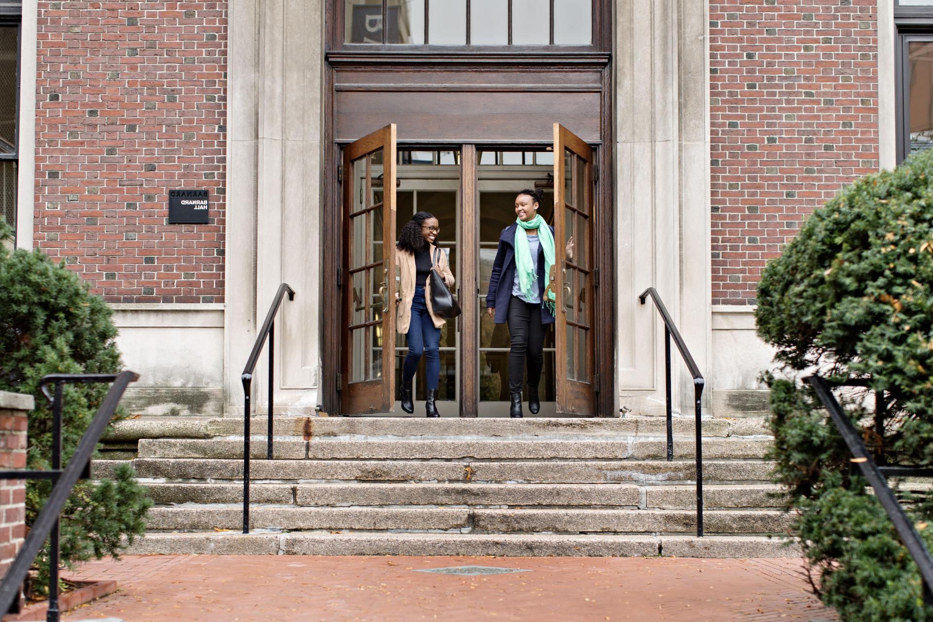 Students Exit Barnard Hall